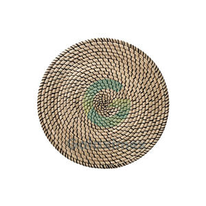 Usine en gros classique artisanat rond jonc de mer tissé napperons en vrac tapis et tampons pour décorations de table napperon tissé - Product Image 4