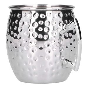 Tazas de Acero Inoxidable al por Mayor para Cócteles Moscow Mule, Tazas de Cerveza de 550 ml, Utensilios de Bar, Taza Moscow Mule Plateada con Asa - Product Image 1