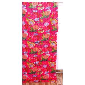 Couvre-lit Kantha imprimé réversible fait main, vintage, écologique, toutes saisons, double taille, 100 % coton biologique - Product Image 3