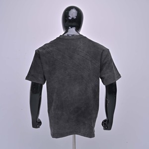เสื้อยืดคอกลมแขนสั้นทรงหลวมพิมพ์ลายผ้าฝ้ายเจอร์ซีย์สไตล์ลำลองสำหรับผู้ชายพร้อมโลโก้สั่งทำพิเศษ เหมาะสำหรับฤดูใบไม้ผลิและฤดูร้อน แบบครอป OEM - Product Image 2