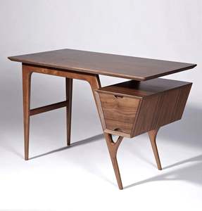 โต๊ะทำงานและเรียนหนังสือไม้สักสไตล์มินิมอล - Product Image 1