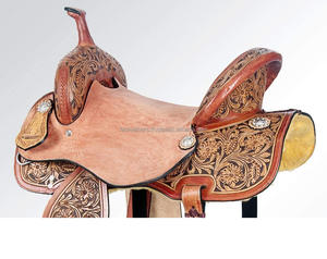 Sculpture antique en cuir véritable fait à la main pour le plaisir occidental équitation selle de siège chaud entièrement sculptée disponible en vrac au prix de gros - Product Image 5