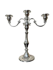 3 Arms Silver <b>Candelabra</b> Home Decor Metal Crafts Handmade Candle Stand For Party table Decoration Modern Design Candle Holder - Product Image 6