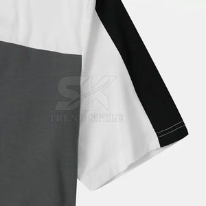 เสื้อยืดผู้ชายพิมพ์โลโก้ตามสั่งขายส่ง ผ้าฝ้าย 100% คอกลม ทรงหลวม บริการ OEM แบบกำหนดเอง เสื้อยืดสีพื้นสำหรับผู้ชาย - Product Image 4