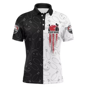 Custom Men's Quick Dry 100% Polyester <b>Bowling</b> for Polo Shirt Premium Quality Knitted Sporty Print Sublimation for Polo Shirts - Product Image 3