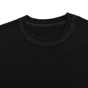 T-shirt Homme Col Rond Streetwear en Coton Lourd 260 GSM 100% Coton avec Logo Brodé Personnalisé – Collection Été - Product Image 3
