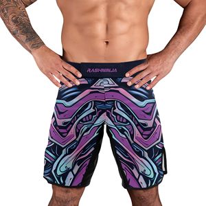 Shorts de MMA Unisex Personalizados de Fábrica, Sublimados, para Artes Marciales, Elásticos en 4 Direcciones, de Secado Rápido, Poliéster, Venta al Por Mayor OEM - Product Image 3