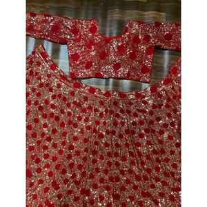 Designer Wedding Dresses-<b>Beautiful</b> Embroidery Work Lehenga Choli - Product Image 4