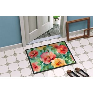 Georgia Cherokee Rose Aquarelle Paillasson Antidérapant Intérieur Extérieur Tapis d'Entrée 24H X 36W Low Pile Lavable Tapis de Porte Avant - Product Image 4