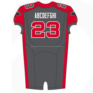 Uniforme de Fútbol Americano para Adultos al por Mayor, Ropa de Entrenamiento 100% Poliéster Transpirable que Absorbe la Humedad, Manga Corta, Nombre del Equipo Personalizado - Product Image 6