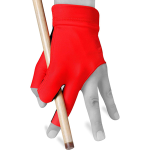 Gant de snooker rouge à trois doigts en nylon léger pour jouer au billard, unisexe, main gauche et droite - Product Image 6