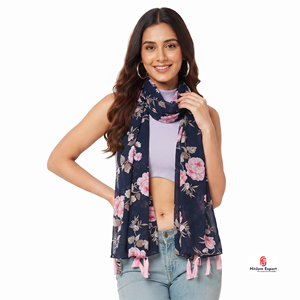 Custom Luxury Printed Long <b>Scarf</b> Soft Fabric Head <b>Scarf</b> Private Label White Label Low MOQ OEM ODM Textile Manufacturer - Product Image 2