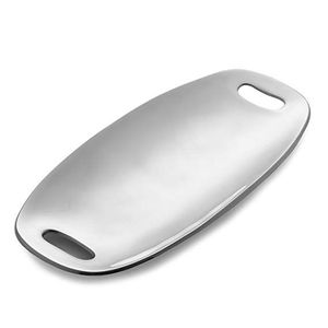 Silver Handled <b>Serving</b> Tray 21 Inch Extra Large Alloy Platter Oven Safe Party Food Bulk Wholesale Metal Plated - Product Image 4