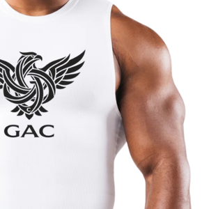 <b>Men's</b> Breathable Sleeveless Tank Top Neck Gym <b>Vest</b> Muscle Fit Training Fitness Plain <b>White</b> Casual Workout XL Daily Wear - Product Image 5
