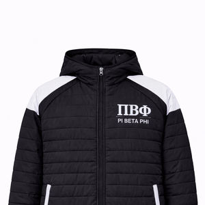 Chaqueta acolchada personalizada para fraternidad griega, chaqueta acolchada de invierno con logotipo bordado, fabricante de ropa griega al por mayor OEM - Product Image 2