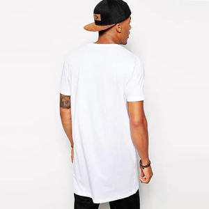 Camiseta Larga Blanca de Algodón para Hombre, Estilo Hip Hop, Marca 2025, Camiseta Extra Larga para Hombre, Camiseta Larga para Hombre - Product Image 3