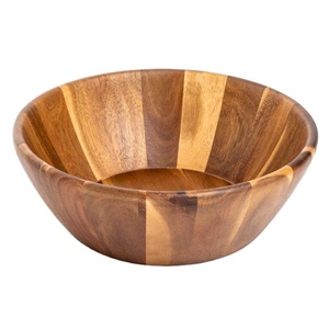 Decorative Acacia Fruits <b>Bowl</b> <b>Large</b> Curved Wooden Wave Salad <b>Bowls</b> Table Accessories Reusable Pasta Noodles <b>Bowl</b> For Restaurants - Product Image 1
