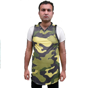 Maillot de basketball personnalisé 220g 100% polyester séchage rapide imprimé par sublimation avec nom du joueur, taille élastique, sans manches, pour homme - Product Image 1