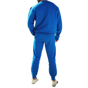 Survêtement unisexe en molleton tissé à col rond, respirant, avec poches, coupe classique, pour l'hiver, 100% coton, grandes tailles - Product Image 5