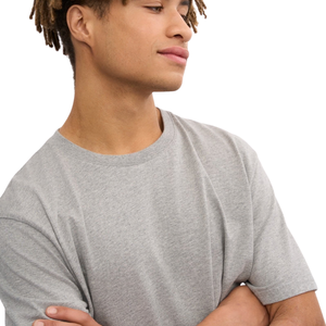 Camiseta de manga corta con cuello redondo para hombre, corte regular, hombros naturales, frente y espalda limpios, jersey, proveedor mayorista de ropa personalizada - Product Image 4