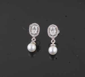 Boucles d'oreilles pendantes élégantes en forme de goutte d'eau, plaquées or, avec perles naturelles et coquillages blancs, bijoux de mode pour soirée, vente en gros - Product Image 4