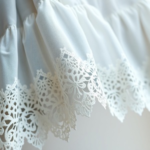 Tissu décoratif personnalisé en dentelle de coton brodée, écologique, mignon, élégant et luxueux - Product Image 2