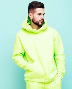 Sweat-shirt à capuche unisexe surdimensionné, couleur unie, en molleton de coton, décontracté, pour l'automne et l'hiver - Product Image 2