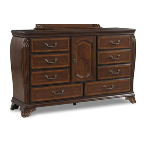 Moana Modern Dresser Made of Mahogany <b>Wood</b> Durable with Chocolate Finish and 8 Drawers for Bedroom & Living Room Use - Product Image 3