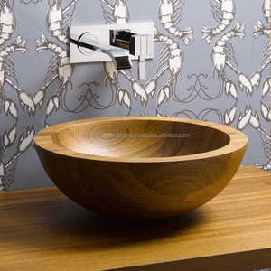 Kayu Acacia <span class=keywords><strong>basin</strong></span> mangga kayu baskom Cuci hotel wastafel dinding kayu dipasang tangan dibuat di <span class=keywords><strong>india</strong></span> - Product Image 4