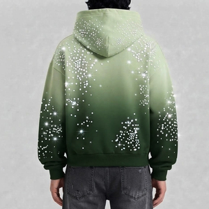 Wholesale Customized Factory Made <b>Rhinestone</b> Hoodie With Your Logo New Arrival Breathable <b>Rhinestones</b> Acid Wash Men <b>Hoodies</b> - Product Image 2