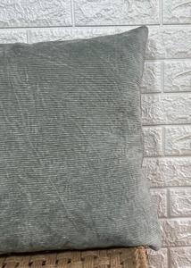 Housse de coussin carrée en velours côtelé vert uni, moderne, tissée, pour canapé, lit, décoration intérieure - Product Image 3