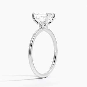 BOJ <b>Ring</b> 0112 <b>Emerald</b> Cut 925 <b>Silver</b> Love Knot Prong Setting Solitaire Diamond <b>Ring</b> 2ct D Color VVS1 Moissanite GRA Certified - Product Image 2