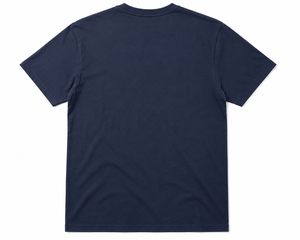 Camiseta de Hombre Azul Marino con Bolsillo, 100% Algodón, Corte Regular, Cuello Redondo, Manga Corta, Color Sólido, Tejido Jersey - Product Image 2