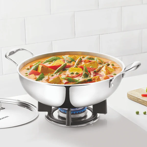 Poêle à frire en acier inoxydable triple ultra haute qualité, utilisation commerciale dans les restaurants, poêles à frire profondes, prix bas, design personnalisé, durable - Product Image 2