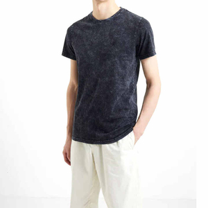 T-shirt vintage délavé personnalisé pour homme, 100 % coton, coupe classique, grandes tailles, logo, tissu polaire respirant, séchage rapide, col rond, décontracté - Product Image 3