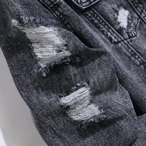 Customized 100 Percent Cotton Mens Denim <b>Canvas</b> <b>Jacket</b> Custom Print Embroidery Logo Streetwear Jean <b>Jacket</b> - Product Image 5