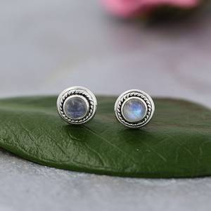 925 Sterling <b>Silver</b> Natural Flashy Labradorite Gemstone <b>Studs</b> Stylish Dainty Fashion Earrings For Women Fashion Jewelry <b>Studs</b> - Product Image 5