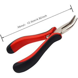 Pinzas para Extensiones de Cabello con Mango Antideslizante, Herramientas para el Cuidado del Cabello, Pinzas Reforzadas con Costuras de Acero Inoxidable, Mordazas Dentadas - Product Image 2