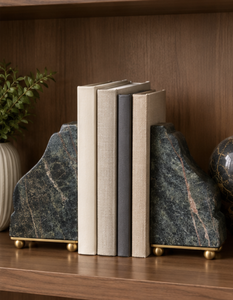 Modern Marble Bookends Decorative <b>Book</b> Holder Stand Handmade Stone Bookend Set for Shelf Tabletop Library Office Home Decor - Product Image 6