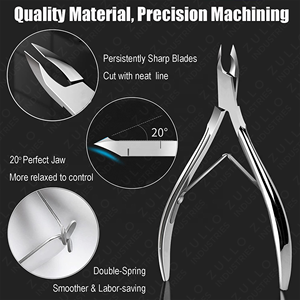 Cortacutículas Profesional de Acero Inoxidable con Empujador de Cutículas, Herramienta de Manicura para Arte de Uñas, Empaque en Caja de Papel OEM - Product Image 4