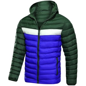 Men's Lightweight <b>Packable</b> Insulated Puffer Winter <b>Jacket</b> Water-Resistant Duck Down Coat with Hood Thin-Thick Pattern Decoration - Product Image 5