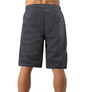 Men's Gym Sports Sweat <b>Shorts</b> with Elastic Waist Drawstring Embroidered <b>Zipper</b> Pockets Fleece Material OEM Service - Product Image 3