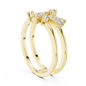 925 Silver 14K Yellow Gold Carat Round Moissanite Diamond Engagement <b>Ring</b> for Women IGI Certified Luxury Diamond for Unisex - Product Image 4