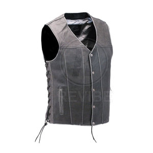 Factory Supply Top Quality Leather <b>Vest</b> Top Quality Leather <b>Vest</b> Stylish Design Leather <b>Vest</b> For Men - Product Image 3