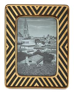 Cadre photo géométrique noir et or de luxe moderne avec design à rayures diagonales pour la décoration minimaliste de table à la maison - Product Image 2