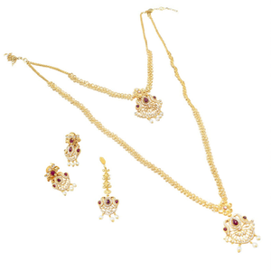 Ensemble de colliers doubles de créateur Jewelemarket, pierre Pota, perle, plaqué or, bijoux fins pour tous les jours et occasions nuptiales - 10575618DP - Product Image 2