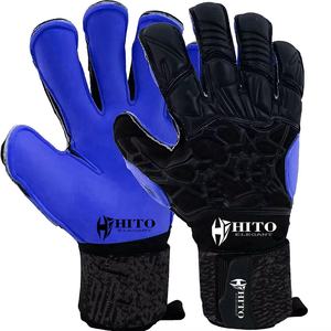 Gants de gardien de but professionnels sur mesure, nouveau latex de base 4 mm, coupe hybride, caoutchouc injecté au dos, avec languette en caoutchouc respirante - Product Image 1