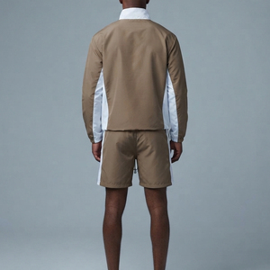 Ensemble coupe-vent 2 pièces de qualité supérieure, personnalisé, avec short, 100% nylon, coupe-vent, style streetwear, grandes tailles - Product Image 3