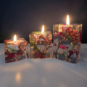 Porte-bougies en résine écologiques faits à la main, décoration élégante pour la vie moderne, vente en gros disponible - Product Image 1