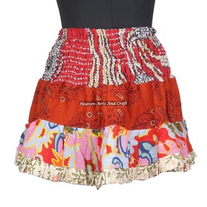 2026 New Best Style Patch Work Mini <b>Skirt</b> Vintage Indian Boho Hippie Mini Length Patch Work Cotton Mini <b>Skirt</b> Boho Stylish Multi - Product Image 5